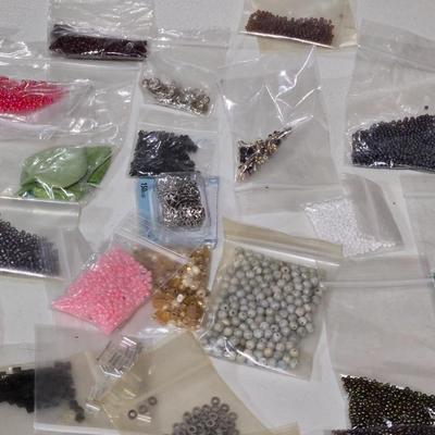 Large Lot of Bagged Beads