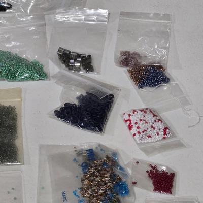 Large Lot of Bagged Beads