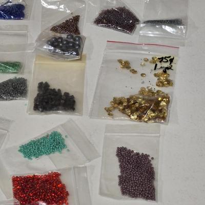 Large Lot of Bagged Beads