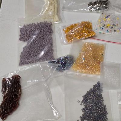 Large Lot of Bagged Beads