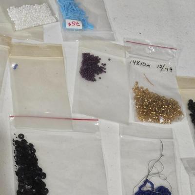 Large Lot of Bagged Beads