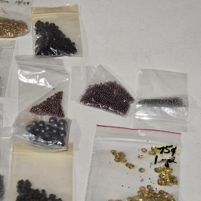 Large Lot of Bagged Beads