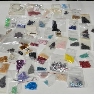 Large Lot of Bagged Beads