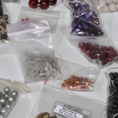 Large Lot of Bagged Beads