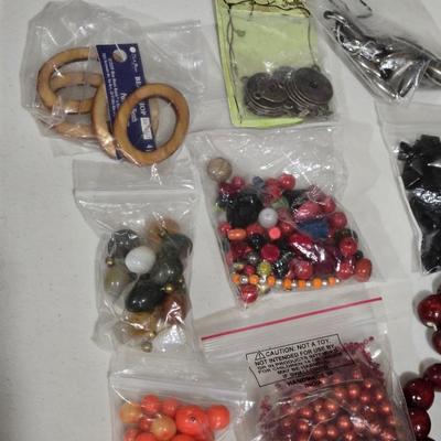 Large Lot of Bagged Beads