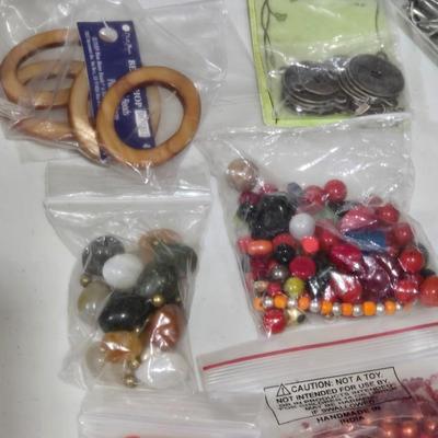 Large Lot of Bagged Beads