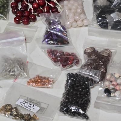 Large Lot of Bagged Beads