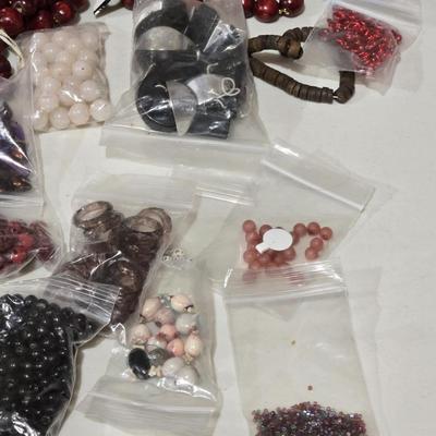 Large Lot of Bagged Beads
