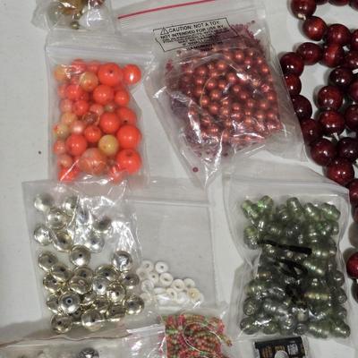 Large Lot of Bagged Beads