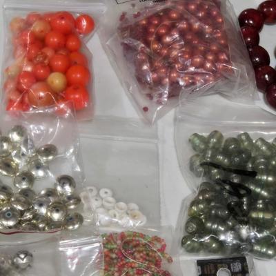 Large Lot of Bagged Beads
