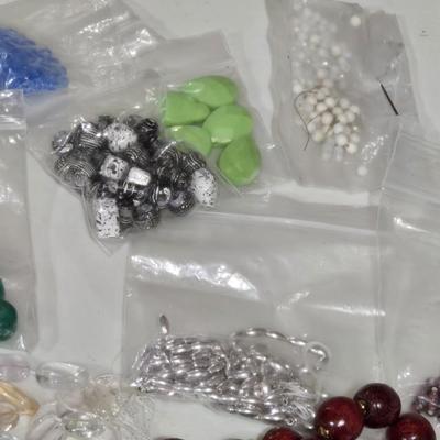 Large Lot of Bagged Beads