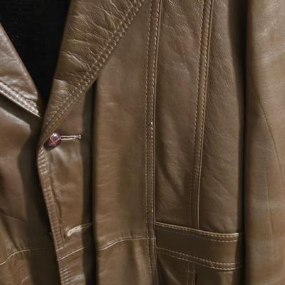 Vintage Men's Leather Jacket with Zip out Liner Size M