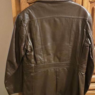 Vintage Men's Leather Jacket with Zip out Liner Size M