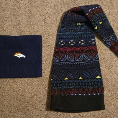 Fleece Winter Hat and Broncos Scarf