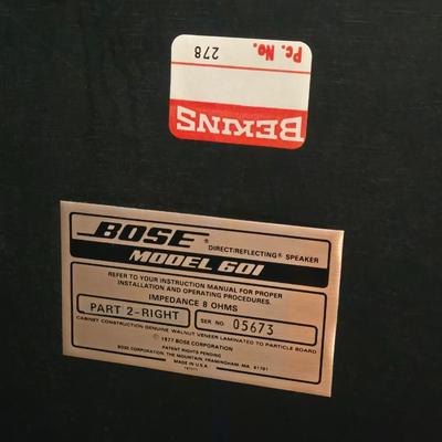 Set of BOSE Model 601 Cabinet Speakers