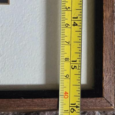 Framed Woodblock of of a Modern Home