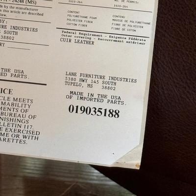 Lane Furniture Industries Leather Recliner (LR-DZ)