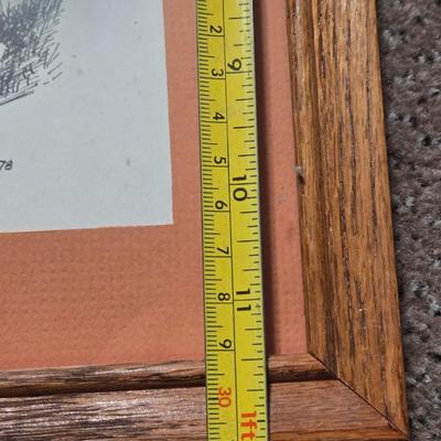 'The Narrow Gauge Railway - Durango to Silverton, Colorado' by G.E. Geivett framed Woodblock