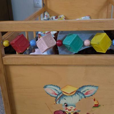 Vintage Whitney Bros. 1950s Doll Bed Crib
