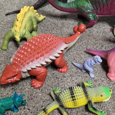 Rubber Toy Dinosaurs Lot