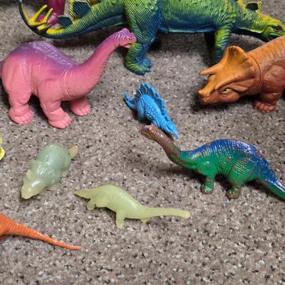 Rubber Toy Dinosaurs Lot