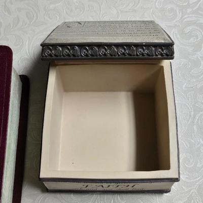 New International Version Bible and Faith Trinket Box