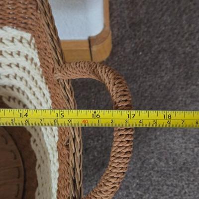 Wood Bottom Woven Basket