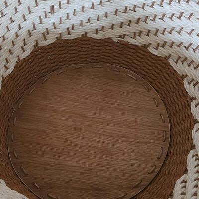 Wood Bottom Woven Basket