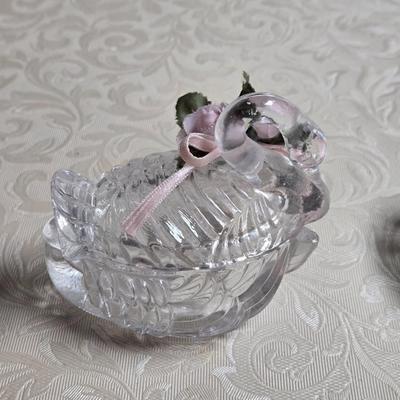 Swan and Heart Shape Trinket Boxes
