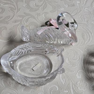 Swan and Heart Shape Trinket Boxes