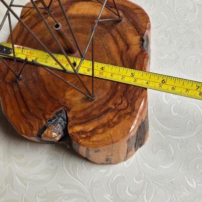 Mid Century Modern Copper and Wood Windmill