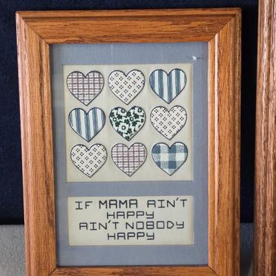 Group of Folk Framed Artwork