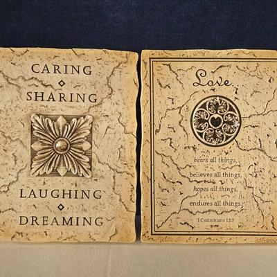 (2) Resin Wall Plaques