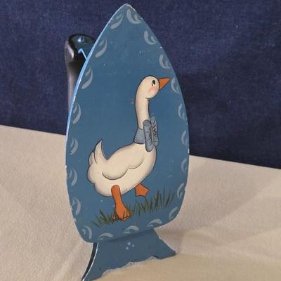 Vintage Iron with Handpainted Goose