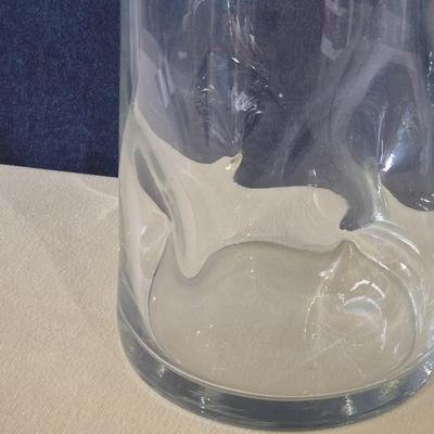 Mid Century Dimple Glass Pitcher