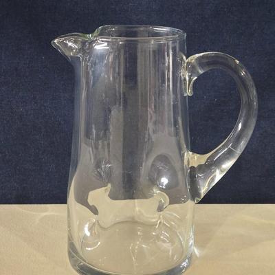 Mid Century Dimple Glass Pitcher