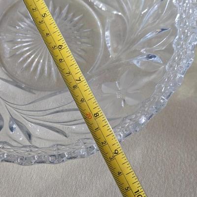 Cut Glass Bowl and Plate Set
