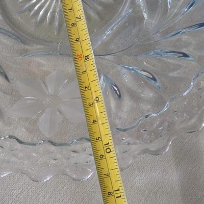Cut Glass Bowl and Plate Set