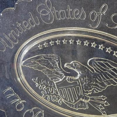 United States Centennial Glass Plate