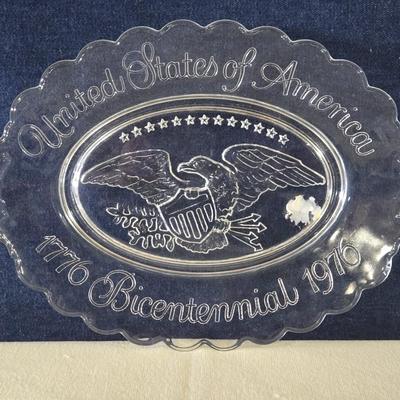 United States Centennial Glass Plate