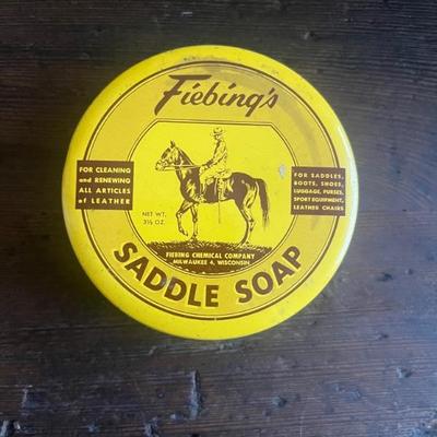 Sale Photo Thumbnail #134: Vintage Saddle Soap Can