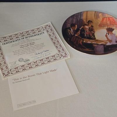Norman Rockwell, 'This is the room that light made' Collector's Plate