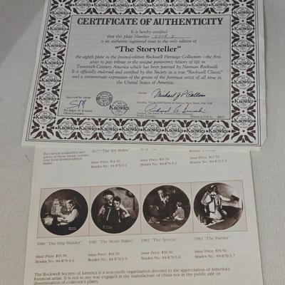 Norman Rockwell, 'The Story Teller' Collector's Plate