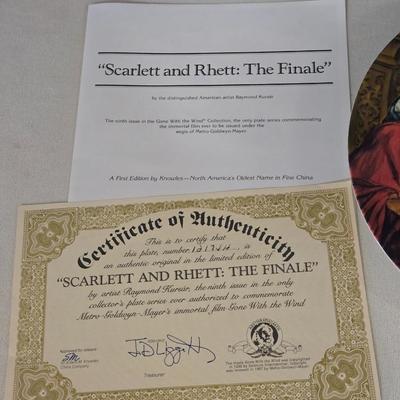 'Scarlett and Rhett Butler: The Finale' Collector's Plate