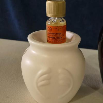 Purple Glass Vase, Glass Grape Jar, and Scent Diffuser Warm