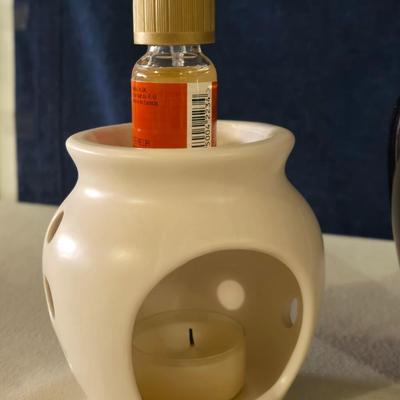 Purple Glass Vase, Glass Grape Jar, and Scent Diffuser Warm