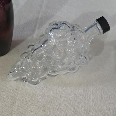 Purple Glass Vase, Glass Grape Jar, and Scent Diffuser Warm