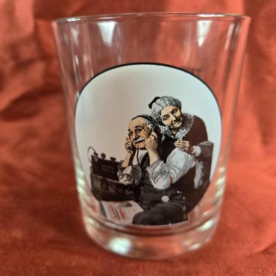 Set of 4 Saturday Evening Post Bar Glasses.