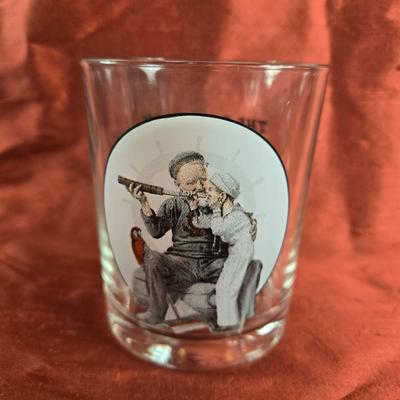 Set of 4 Saturday Evening Post Bar Glasses.
