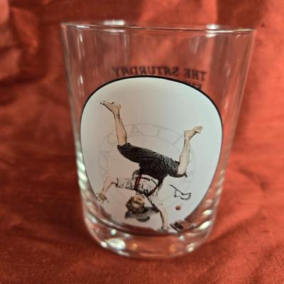 Set of 4 Saturday Evening Post Bar Glasses.